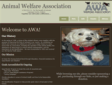Tablet Screenshot of animalwelfarecares.org